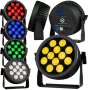 LIGHT4ME CREE ALU PENTA PAR 12 LED Par Light - RGBWA, 144W, DMX, juoda