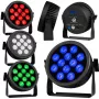 LIGHT4ME CREE ALU QUAD PAR 12 Prožektorius - 12x10W RGBW LED, DMX512, Juodas