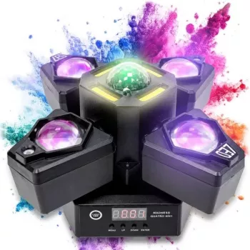 LIGHT4ME MADNESS QUATRO 4-in-1 judančios galvos daugiaefektis šviestuvas