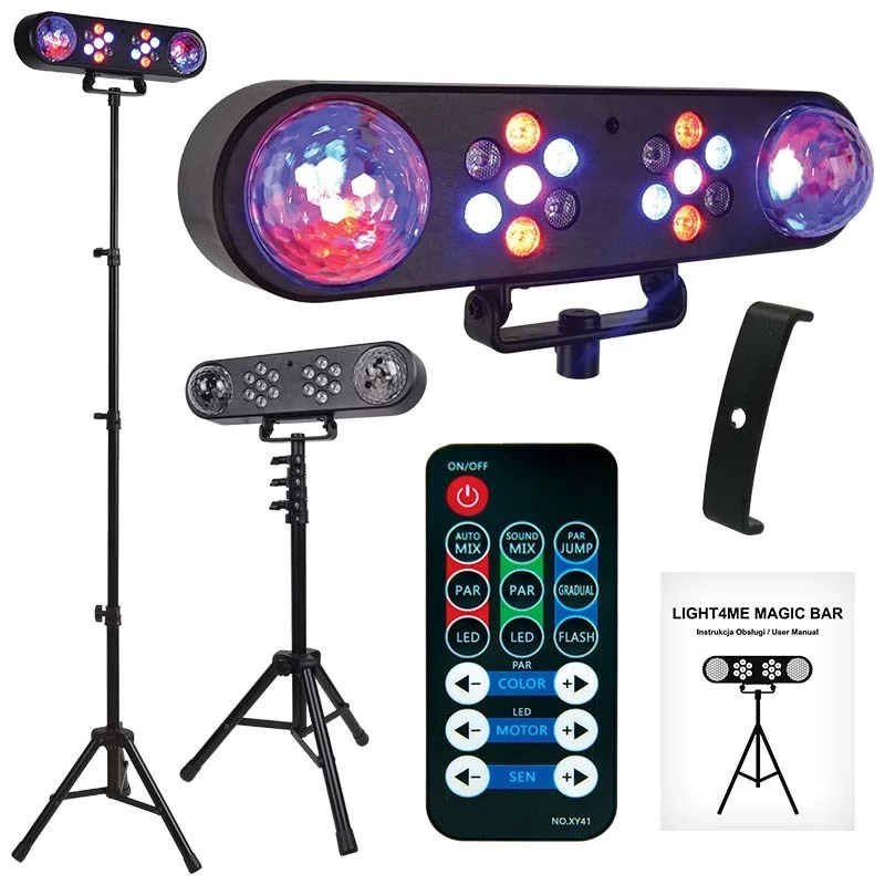 LIGHT4ME MAGIC BAR Disco Ball LED PAR efektas su stovu