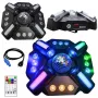 LIGHT4ME MULTIX 3-in-1 LED daugiafunkcis efektinis šviestuvas (Derby, Stroboskopas, Lazeris)