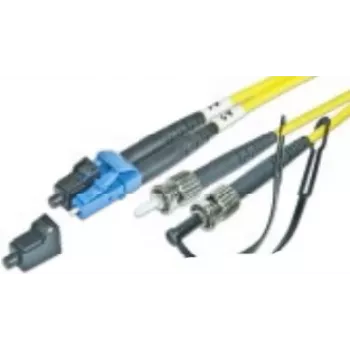 Lightwin 3m LC-ST dvigubas daugiamodis OM3 šviesolaidinis pataisos kabelis, 50/125µm, PVC apvalkalas, juodas LDP-50 LC-ST 3.0 OM3