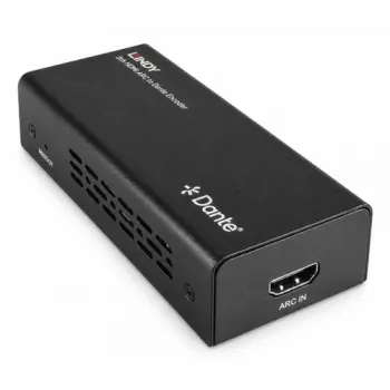 LINDY 2 kanalų HDMI ARC į Dante garso kodavimo įrenginys, maitinamas PoE, aliuminio korpusas 70620