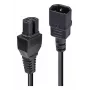 LINDY 3m C14 į C15 maitinimo laidas, IEC C14 kištukas į IEC C15 lizdą, 10A 250V, H05VV-F, juodas