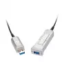 Lindy 50m USB 3.0 hibridinis aktyvus prailginimo kabelis, šviesolaidinis ir varinis, 5Gbps, LSZH, juodas 42701