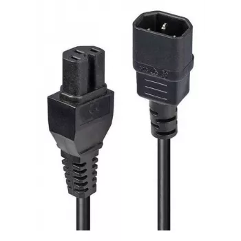 LINDY 5m C14 į C15 maitinimo laidas – IEC C14 kištukas į IEC C15 lizdą, 250V 10A, juodos spalvos