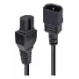 LINDY 5m C14 į C15 maitinimo laidas – IEC C14 kištukas į IEC C15 lizdą, 250V 10A, juodos spalvos