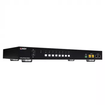 LINDY 8 Port IPower Switch (32623) – perjungiamas matuojamas PDU su 8x IEC C13 lizdais, 10A, 1U stovo montavimui