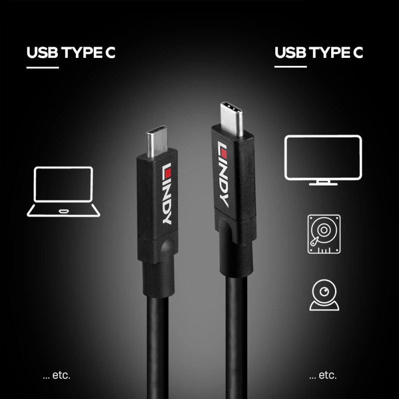 LINDY USB 3.0 Cable Type A - Type B, 0.5m, Anthracite, Triple Shielded