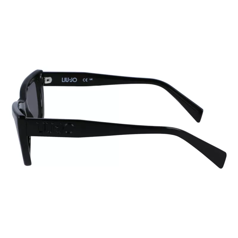 LIU JO LJ790S5221001 Moteriški drugelio formos akiniai nuo saulės juodi pilki gradientiniai 52mm