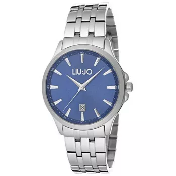 LIU JO MAN TLJ1081 Quartz Analog Watch 40mm Blue Dial Silver Mesh Bracelet