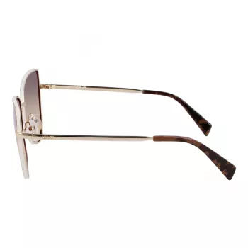 LIU JO Moteriški drugelio formos akiniai nuo saulės LJ159S5816716 - Havana rudos spalvos acetato rėmelis su rudais gradientiniais polikarbonato lęšiais, 58 mm lęšio plotis, 100% UV400 apsauga