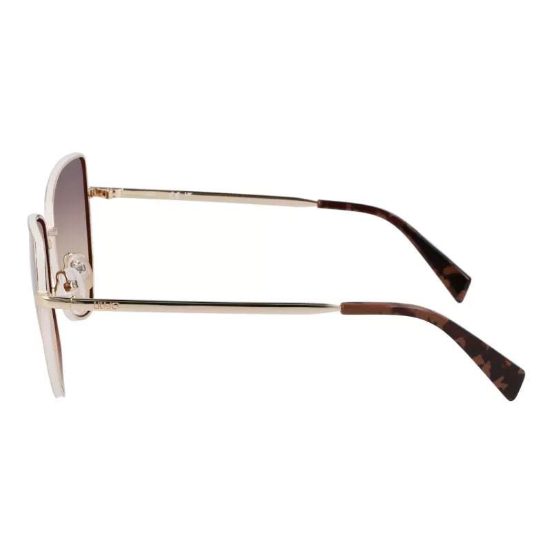 LIU JO Moteriški drugelio formos akiniai nuo saulės LJ159S5816716 - Havana rudos spalvos acetato rėmelis su rudais gradientiniais polikarbonato lęšiais, 58 mm lęšio plotis, 100% UV400 apsauga