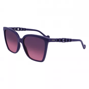 LIU JO Moteriški „Cat Eye“ akiniai nuo saulės LJ773S-500 - Juodas acetatinis rėmelis su pilkais gradientiniais lęšiais - 57 mm