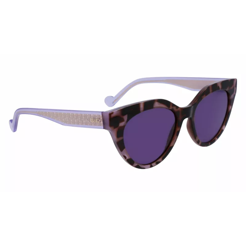 LIU JO moteriški LJ782S-516 katės akies akiniai nuo saulės - Pink Havana, Brown Gradient, 53mm