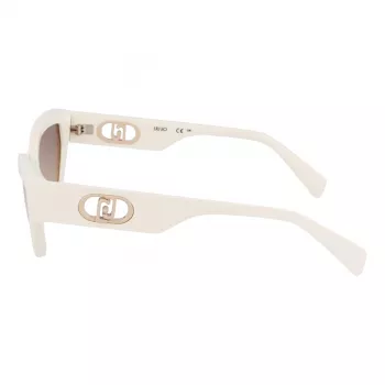 LIU JO Moteriški LJ800S Drugelio/Katinės Akies Akiniai Nuo Saulės Havana Acetatas Ruda Gradient UV400