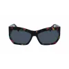 LIU JO Moteriški kvadratiniai acetatiniai akiniai nuo saulės LJ785S6116304 Brown Havana Brown Gradient 61mm