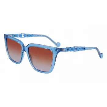 LIU JO Moteriški akiniai nuo saulės LJ780S-425 Drugelio/Kvadrato formos acetatinis rėmelis Ruda Havana Gradient lęšiai 56mm