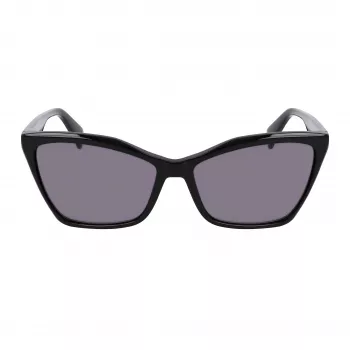 LIU JO moteriški akiniai nuo saulės LJ796S-001 Drugelio/Katės akies rėmelis iš acetato, pilki lęšiai, 58 mm