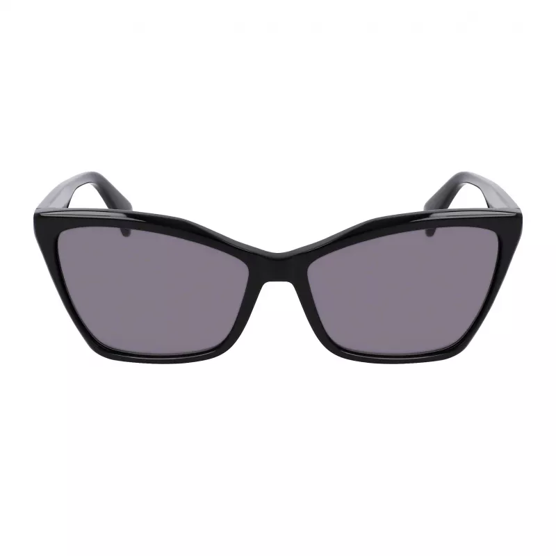 LIU JO moteriški akiniai nuo saulės LJ796S-001 Drugelio/Katės akies rėmelis iš acetato, pilki lęšiai, 58 mm