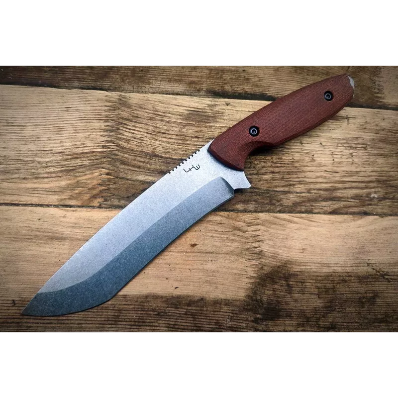 LKW Superfighter Micarta fiksuoto ašmenų peilis su D2 plienu