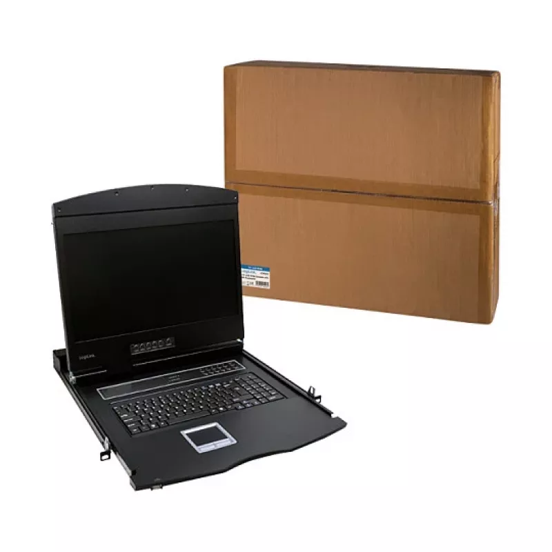 LOGILINK 19 colių LCD KVM konsolė su VGA, JAV klaviatūros išdėstymu (LC902US)