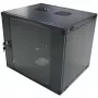 LogiLink 19 colių sieninis vienos sekcijos korpusas 9U, išardomas, juodas