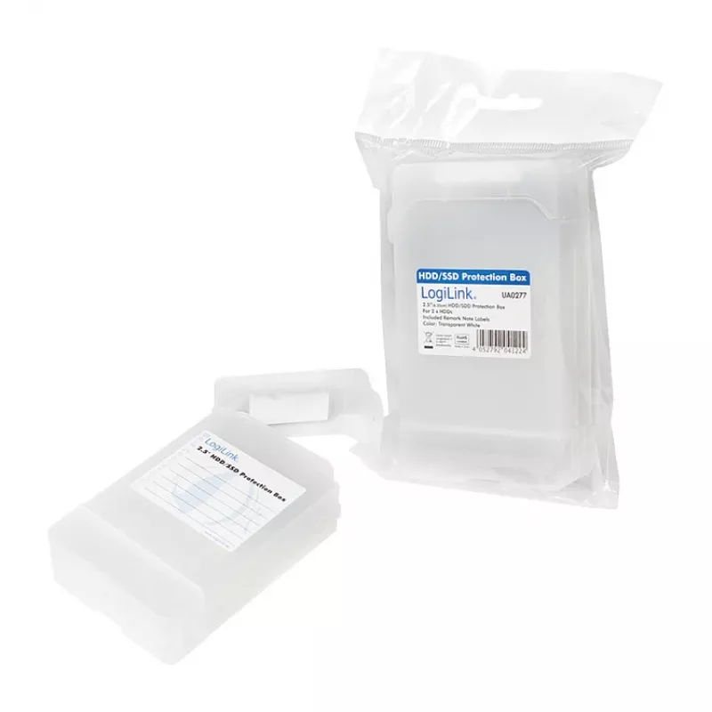 LogiLink 2.5 colių HDD apsauginė dėžutė 2 HDD/SSD, balta