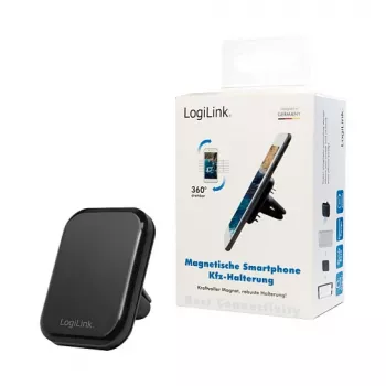 LogiLink AA0114 Magnetinis laikiklis automobiliui ant ventiliacijos grotelių, 360° sukimasis, universalus, juodas