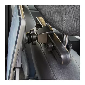 Logilink AA0121 planšetės galinės sėdynės automobilio laikiklis – galvos atramos tvirtinimas 7-11'' planšetėms, iPad ir el. skaityklėms, 360° pasukamas, juodas