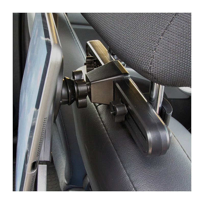 Logilink AA0121 planšetės galinės sėdynės automobilio laikiklis – galvos atramos tvirtinimas 7-11'' planšetėms, iPad ir el. skaityklėms, 360° pasukamas, juodas