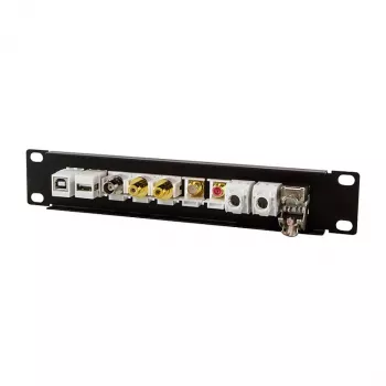 LogiLink ACT108 10 prievadų Keystone komutacinė plokštė, 10 colių stovas, 1U, juoda
