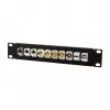 LogiLink ACT108 10 prievadų Keystone komutacinė plokštė, 10 colių stovas, 1U, juoda