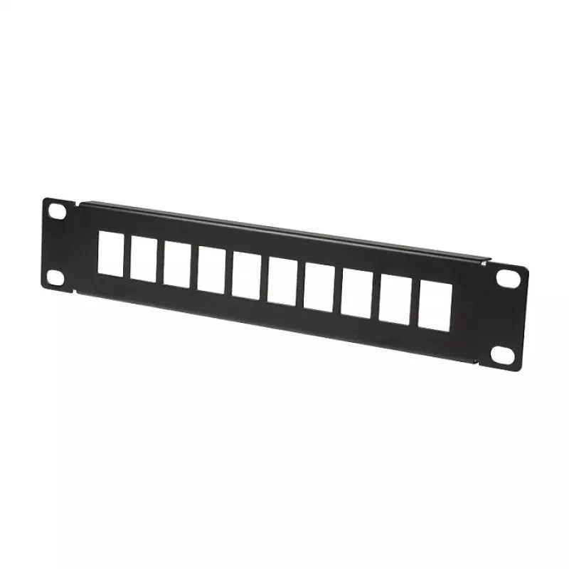 LogiLink ACT108 10 prievadų Keystone komutacinė plokštė, 10 colių stovas, 1U, juoda