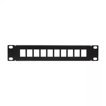LogiLink ACT108 10 prievadų Keystone komutacinė plokštė, 10 colių stovas, 1U, juoda