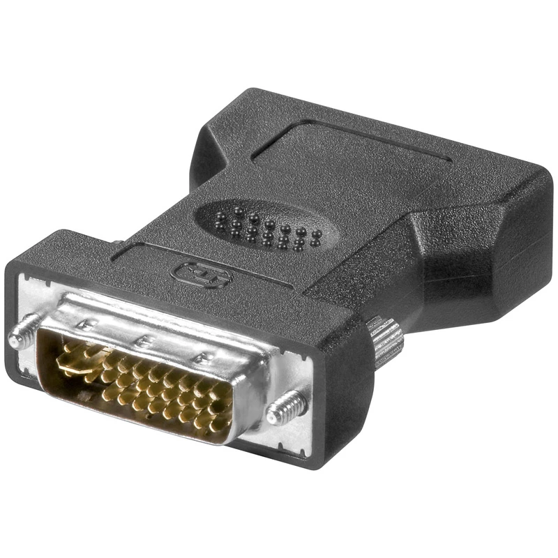 LogiLink AD0001 DVI-I į VGA adapteris, DVI-I vyriškas į HD15 moterišką, 1080p, juodas
