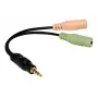 Logilink Audio Jack Adapter, 4-Pin, 3.5 mm Stereo Male to 2x 3.5mm Female, 0.15 m