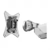 LOGILINK BP0088 TIS 17-32 Dvigubo monitoriaus laikiklis – 2x 9kg dujinė spyruoklė, sidabrinis, VESA 75/100, spaustuvas/įvorė