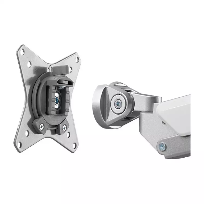 LOGILINK BP0088 TIS 17-32 Dvigubo monitoriaus laikiklis – 2x 9kg dujinė spyruoklė, sidabrinis, VESA 75/100, spaustuvas/įvorė