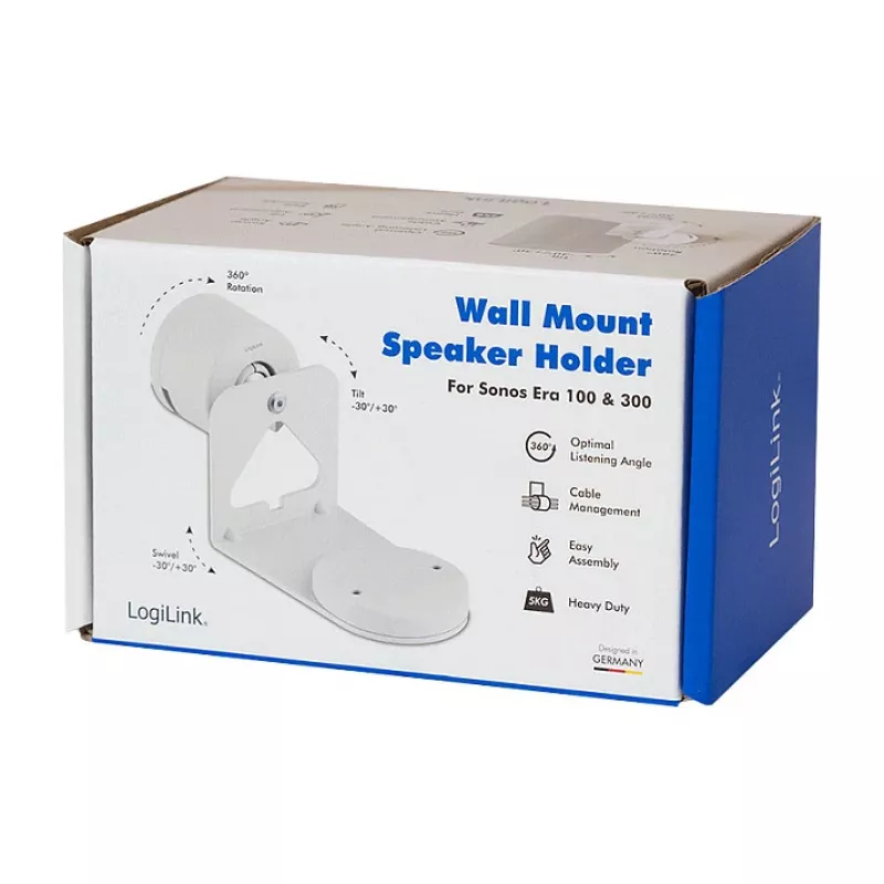 LogiLink BP0207W Speaker Wall Mount, skirtas Sonos Era 100 ir Era 300, baltas, max 5 kg
