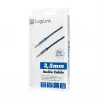 LogiLink CA10030 Premium 3.5mm TRS kištukas į kištuką garso kabelis, Metalinės jungtys, Mėlyna, 0.3m