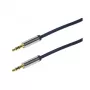 LogiLink CA10030 Premium 3.5mm TRS kištukas į kištuką garso kabelis, Metalinės jungtys, Mėlyna, 0.3m