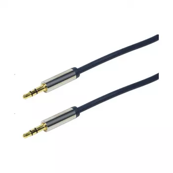 LogiLink CA10050 3.5mm TRS Kištukas į 3.5mm TRS Kištuką Stereo Garso Laidas, Metalinės Jungtys, Mėlyna, 0.5m
