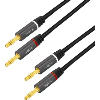 LogiLink CA1210 Audio Cable 3 m Banana 2 x Banana Black