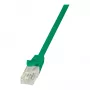 LogiLink Cat.5e U/UTP pataisos kabelis, 1 m, žalias, RJ45, be užkabų, Gigabit Ethernet
