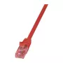 LogiLink Cat.6 U/UTP jungiamasis laidas, gryno vario, raudonas, 0,5 m, PrimeLine