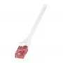 LOGILINK Cat.6 U/UTP pataisos kabelis, 0,25 m, baltas, plikas varis, Gigabit Ethernet, RJ45, be užkliuvimų, PVC apvalkalas