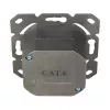 LOGILINK Cat.6 sieninis lizdas 2xRJ45 STP horizontalus, grynai baltas