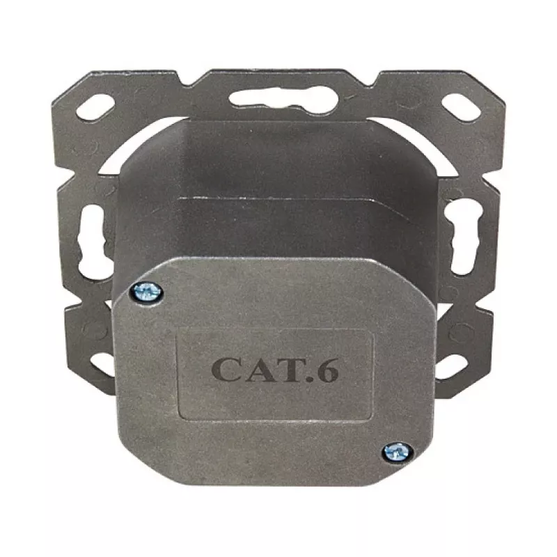 LOGILINK Cat.6 sieninis lizdas 2xRJ45 STP horizontalus, grynai baltas