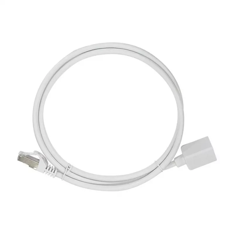 Logilink Cat.6A S/FTP Premium pataisos kabelio ilgintuvas - baltas, 5m (RJ45 kištukas į lizdą)